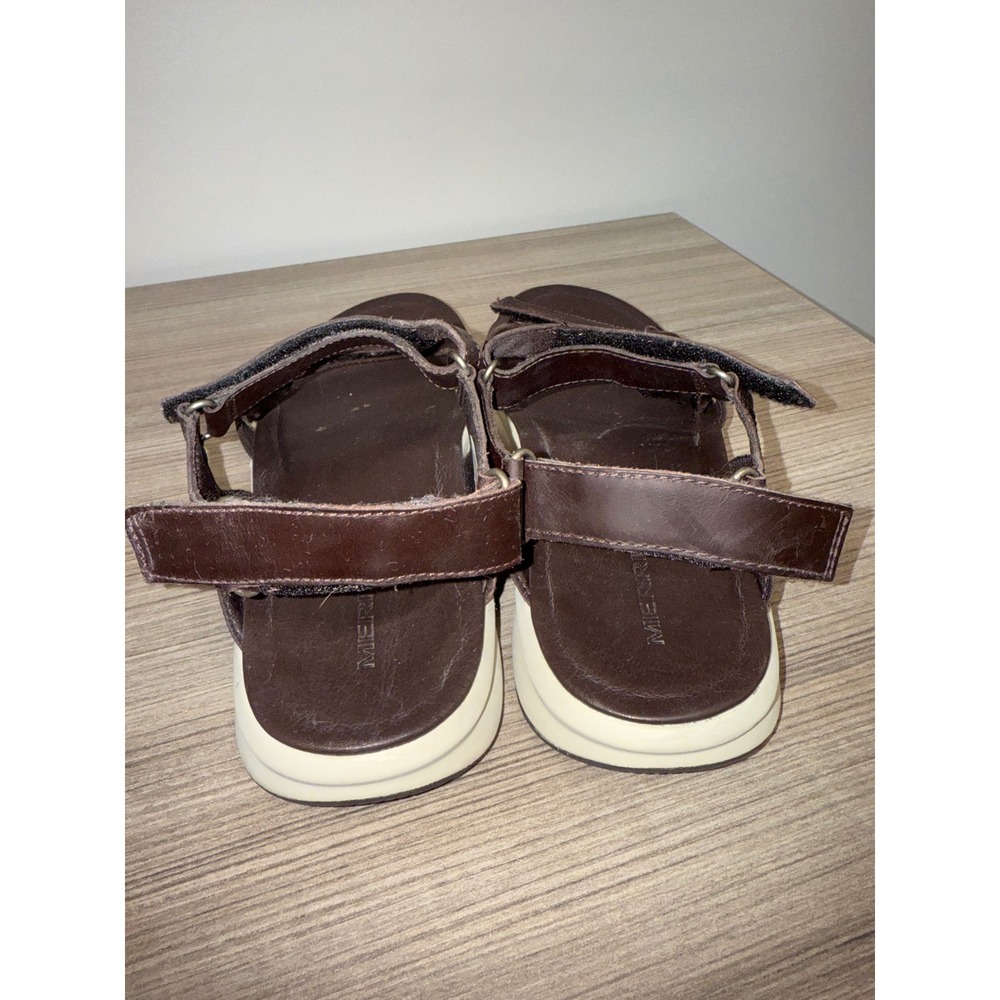Merrell Performance Chocolate Brown Leather Adjustable Strap Sandals size 10 - Picture 4 of 6